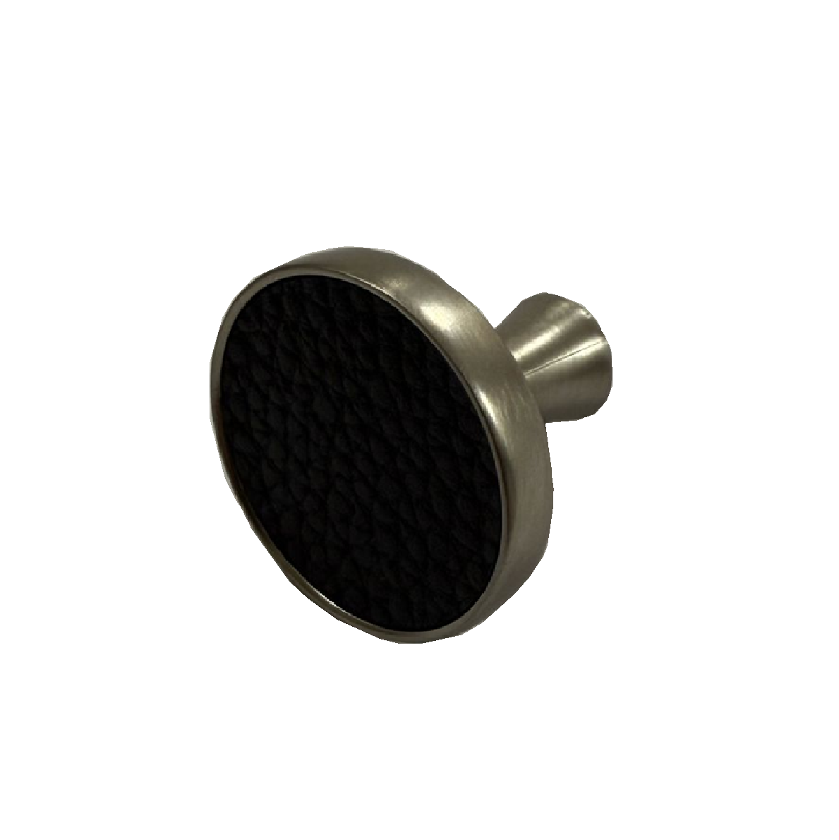 HardwareCity BLACK LEATHER Drawer Knobs 30MM SCANDINAVIA SCANDIBK-4